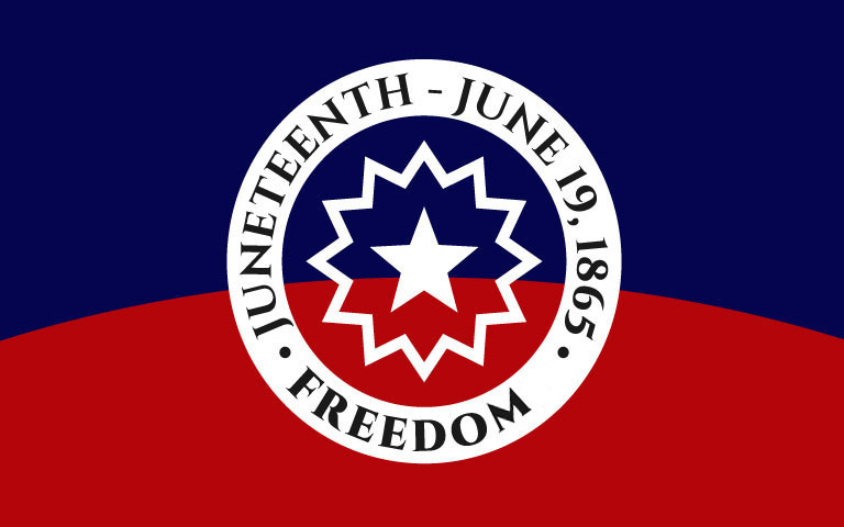 Juneteenth flag. Juneteenth. June 19, 1865. Freedom.