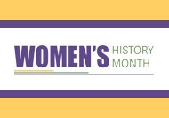 Women's history month banner.