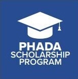 PHADA Scholarship Program with a graduation cap